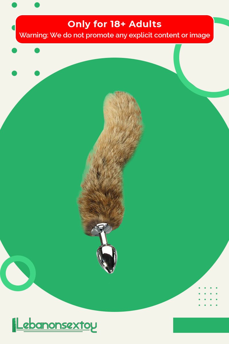 Fox Tail Brown Plated Metal Anal Plugs AD-020