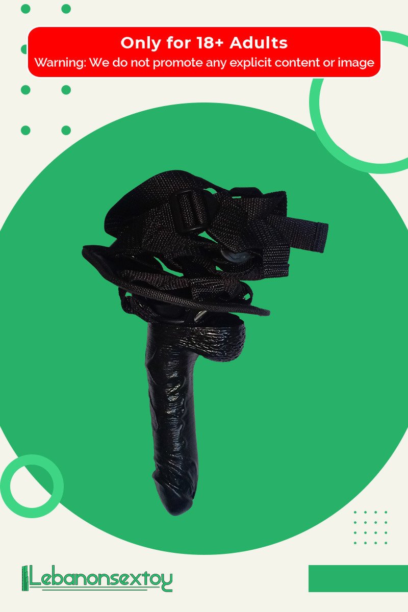 Strap On Dildo Harness with Big Black Dildo Vibrator SO-027