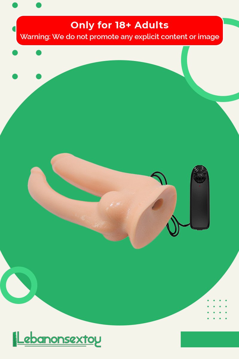 Baile Vibrating Strap-on Double Dildo with Realistic Balls SO-034