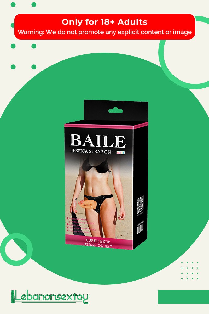 Baile Vibrating Strap-on Double Dildo with Realistic Balls SO-034