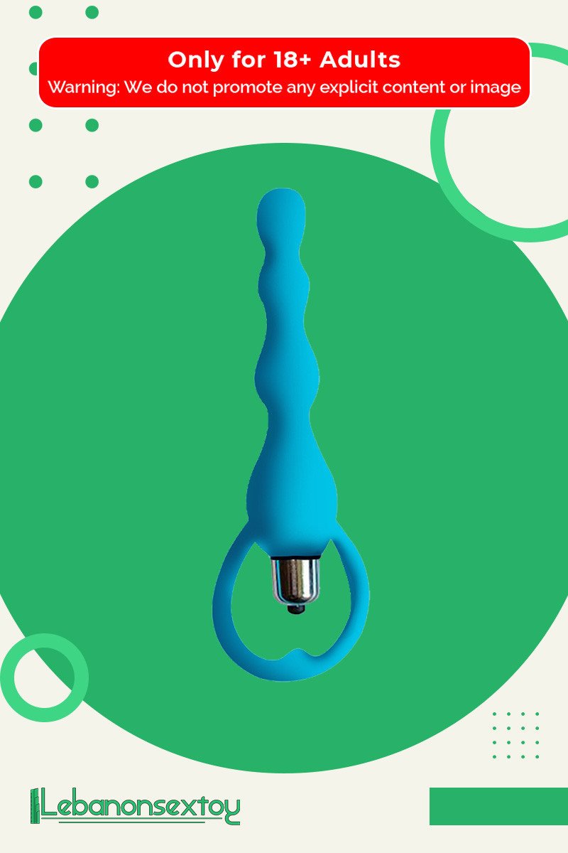 BLUE SILICONE ANAL VIBRATOR AD-029